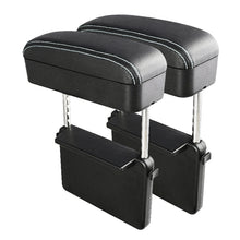 Load image into Gallery viewer, 2 PCS Universal Car PU Leather Wrapped Armrest Box Cushion Car Armrest Box Mat with Storage Box, 2pcs(Black White), 2pcs(Beige), 2pcs(Brown), 2pcs(Black), 2pcs (Black Red)