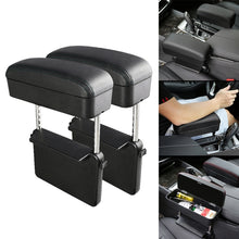 Load image into Gallery viewer, 2 PCS Universal Car PU Leather Wrapped Armrest Box Cushion Car Armrest Box Mat with Storage Box, 2pcs(Beige), 2pcs(Brown), 2pcs(Black), 2pcs (Black Red), 2pcs(Black White), 2pcs(Grey)