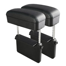 Load image into Gallery viewer, 2 PCS Universal Car PU Leather Wrapped Armrest Box Cushion Car Armrest Box Mat with Storage Box, 2pcs(Black), 2pcs (Black Red), 2pcs(Black White), 2pcs(Beige), 2pcs(Brown)