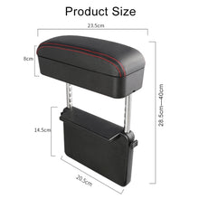 Load image into Gallery viewer, 2 PCS Universal Car PU Leather Wrapped Armrest Box Cushion Car Armrest Box Mat with Storage Box, 2pcs(Beige), 2pcs(Brown), 2pcs(Black), 2pcs (Black Red), 2pcs(Black White), 2pcs(Grey)
