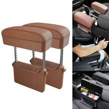 Load image into Gallery viewer, 2 PCS Universal Car PU Leather Wrapped Armrest Box Cushion Car Armrest Box Mat with Storage Box, 2pcs(Beige), 2pcs(Brown), 2pcs(Black), 2pcs (Black Red), 2pcs(Black White), 2pcs(Grey)