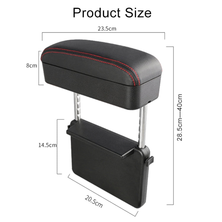 2 PCS Universal Car Wireless Qi Standard Charger PU Leather Wrapped Armrest Box Cushion Car Armrest Box Mat with Storage Box, 2pcs(Brown), 2pcs(Black), 2pcs(Black Red), 2pcs(Black White), 2pcs(Grey), 2pcs(Beige)