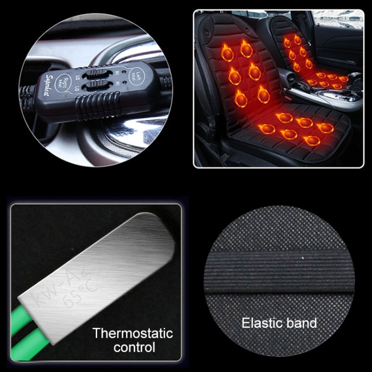 Car 12V Front Seat Heater Cushion Warmer Cover Winter Heated Warm, Double Seat, 12V Double Seat (Black), 21V Double Seat (Coffee), 12V Double Seat (Beige), 12V Double Seat (Red)