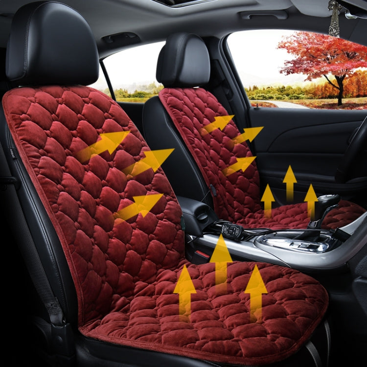 Car 12V Front Seat Heater Cushion Warmer Cover Winter Heated Warm, Double Seat, 12V Double Seat (Black), 21V Double Seat (Coffee), 12V Double Seat (Beige), 12V Double Seat (Red)