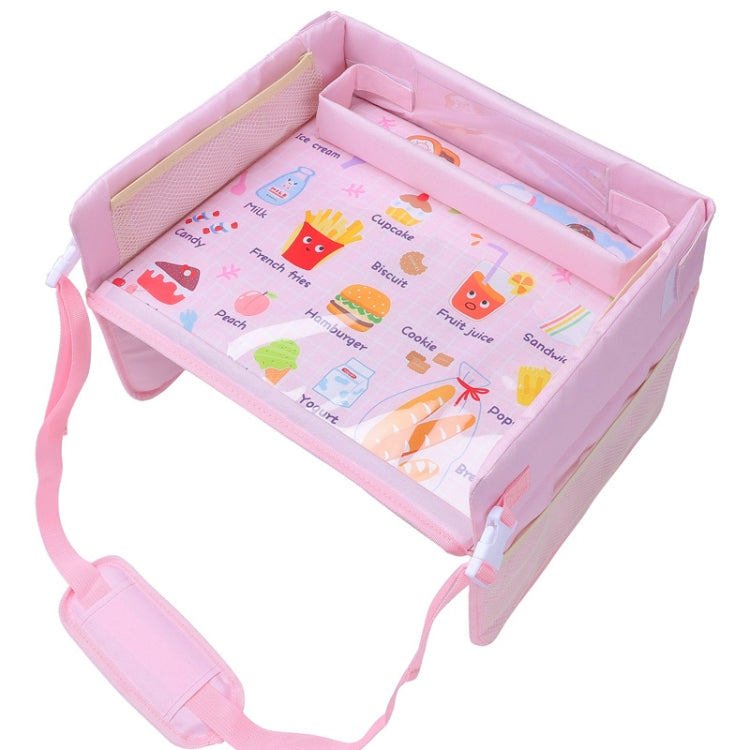 Children Waterproof Dining Table Toy Organizer Baby Safety Tray Tourist Painting Holder  (Pink Food), CRP0968A, CRP0968B, CRP0968C, CRP0968D, CRP0968E, CRP0968F