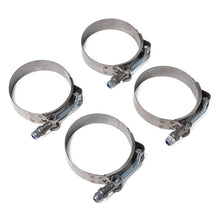 Load image into Gallery viewer, 4 PCS Stainless Steel T-Bolt Hose Clamps Pipe Clip Fuel Line Clip, Size: 57-65mm, Size: 57-65mm