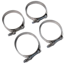 Load image into Gallery viewer, 4 PCS Stainless Steel T-Bolt Hose Clamps Pipe Clip Fuel Line Clip, Size: 57-65mm, Size: 57-65mm
