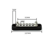 Load image into Gallery viewer, 5 Way Power Distribution Bus Bar 5-bit Single Distribution Box for Car / RV / Boat, 5-bit