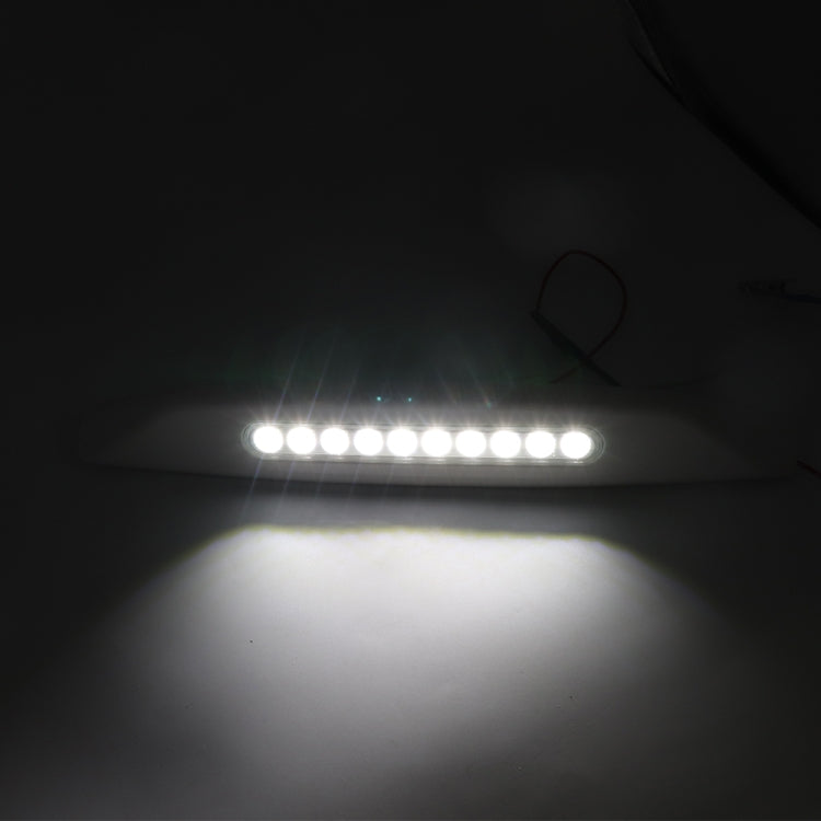 DC 12V 3W 6000K Marine Boat Caravan RV Waterproof LED Spotlights Stair Deck Dome Light Ceiling  Lamp, White Shell