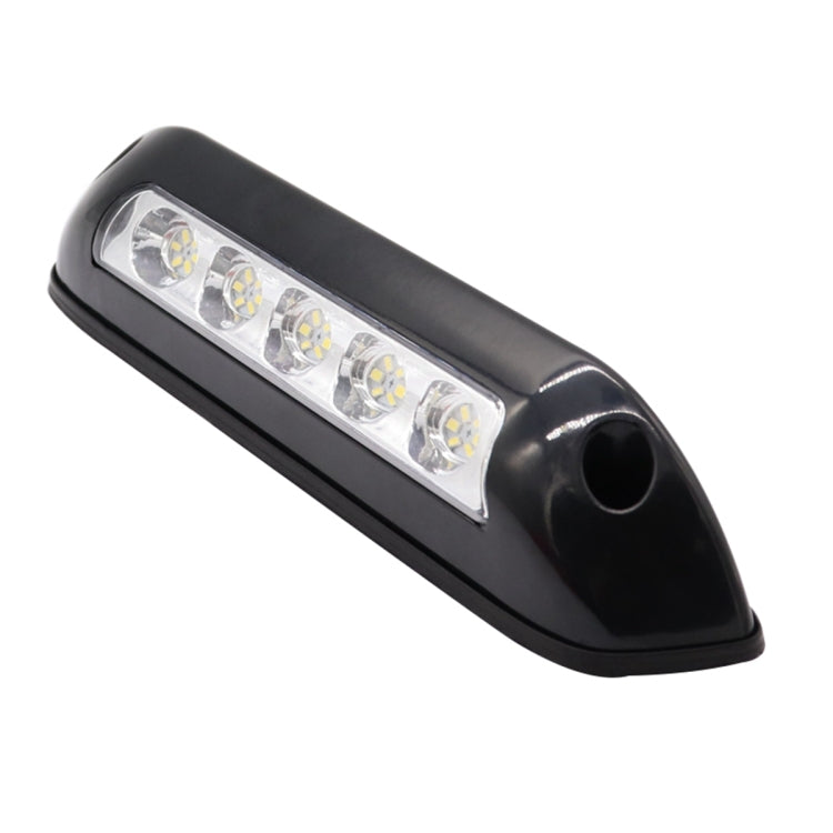 DC 12V 2.6W 6000K IP67 Marine RV Waterproof LED Stair Deck Dome Light Ceiling  Lamp, Black Shell and Rubber Base, Black Shell and Rubber Base