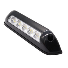 Load image into Gallery viewer, DC 12V 2.6W 6000K IP67 Marine RV Waterproof LED Stair Deck Dome Light Ceiling  Lamp, Black Shell and Rubber Base, Black Shell and Rubber Base