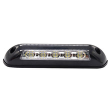 Load image into Gallery viewer, DC 12V 2.6W 6000K IP67 Marine RV Waterproof LED Stair Deck Dome Light Ceiling  Lamp, Black Shell and Rubber Base, Black Shell and Rubber Base