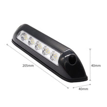 Load image into Gallery viewer, DC 12V 2.6W 6000K IP67 Marine RV Waterproof LED Stair Deck Dome Light Ceiling  Lamp, Black Shell and Rubber Base, Black Shell and Rubber Base