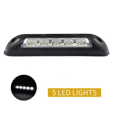 Load image into Gallery viewer, DC 12V 2.6W 6000K IP67 Marine RV Waterproof LED Stair Deck Dome Light Ceiling  Lamp, Black Shell and Rubber Base, Black Shell and Rubber Base
