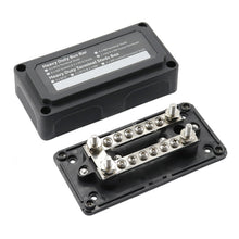 Load image into Gallery viewer, Max DC 48V 100A Heavy-Duty Module Design Bus Bar 4 M6 / 12 M4 Terminal Studs Box Busbar for Car / RV / Boat, 100A
