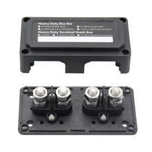 Load image into Gallery viewer, Max DC 48V 200A Heavy-Duty Module Design Bus Bar 4 M10 Terminal Studs Box Busbar for Car / RV / Boat, 200A