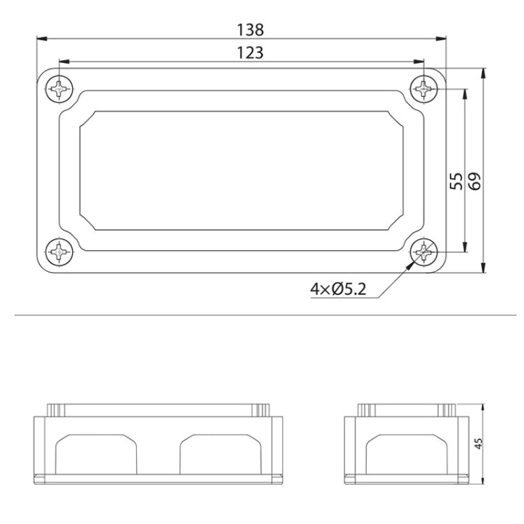 Max DC 48V 200A Heavy-Duty Module Design Bus Bar 4 M10 Terminal Studs Box Busbar for Car / RV / Boat, 200A