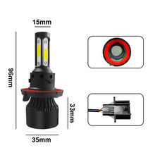 Load image into Gallery viewer, 2 PCS S2 H13 / 9008 DC9-36V / 25W / 6000K / 2500LM IP68 Car LED Headlight Lamps, H13 / 9008