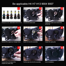 Load image into Gallery viewer, 2 PCS S2 H13 / 9008 DC9-36V / 25W / 6000K / 2500LM IP68 Car LED Headlight Lamps, H13 / 9008