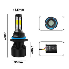 Load image into Gallery viewer, 2 PCS S2 9004 / HB1 DC9-36V / 25W / 6000K / 2500LM IP68 Car LED Headlight Lamps, 9004 / HB1