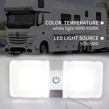 Load image into Gallery viewer, D4376D DC11-18V 6W 6000-6500K IP50 48LEDs SMD-5050 Marine RV Dimmable LED Dome Light Ceiling Lamp, with Touch Control, D4376D