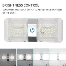 Load image into Gallery viewer, D4376D DC11-18V 6W 6000-6500K IP50 48LEDs SMD-5050 Marine RV Dimmable LED Dome Light Ceiling Lamp, with Touch Control, D4376D