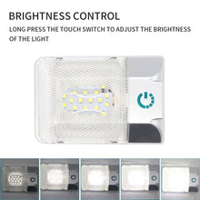 Load image into Gallery viewer, D4376S DC11-18V 3.6W 6000-6500K IP50 24LEDs SMD-5050 Marine RV Dimmable LED Dome Light Ceiling Lamp, with Touch Control, D4376S