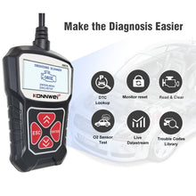 Load image into Gallery viewer, KONNWEI KW310 OBD Car Fault Detector Code Reader ELM327 OBD2 Scanner Diagnostic Tool, KW310