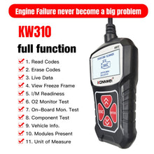 Load image into Gallery viewer, KONNWEI KW310 OBD Car Fault Detector Code Reader ELM327 OBD2 Scanner Diagnostic Tool, KW310