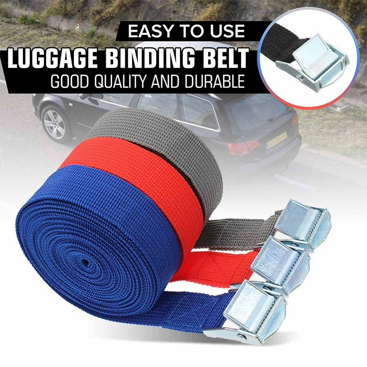 Car Tension Rope Luggage Strap Belt Auto Car Boat Fixed Strap with Alloy Buckle,Random Color Delivery, Size: 25mm x 4m, 4m