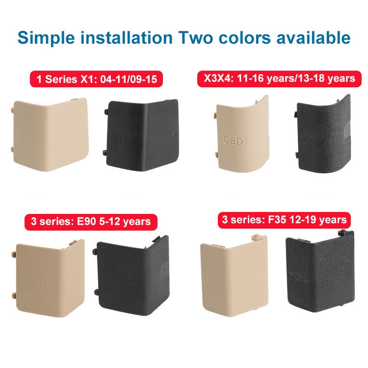 Car Diagnostic Plug Cover OBD Panel Decorative Cover 51437147538 for BMW E90 2005-2012, Left Driving, For BMW E90 2005-2012 (Black), For BMW E90 2005-2012 (Beige)