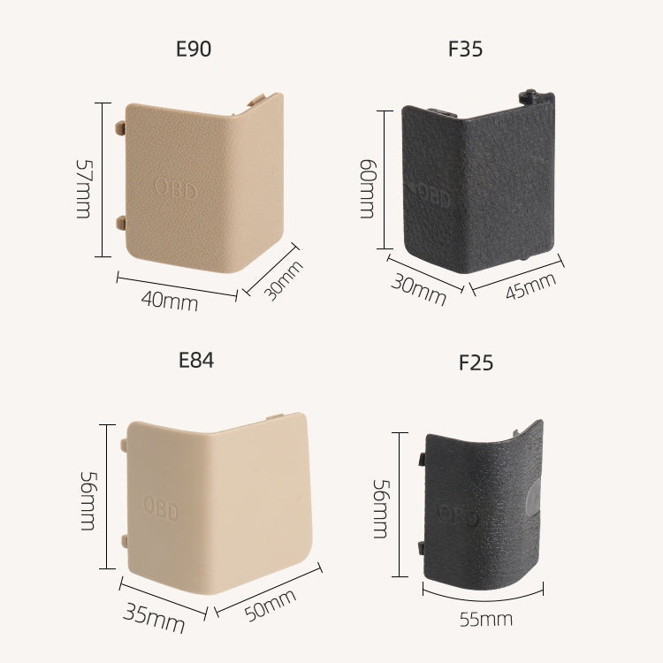 Car Diagnostic Plug Cover OBD Panel Decorative Cover 51437147538 for BMW E90 2005-2012, Left Driving, For BMW E90 2005-2012 (Black), For BMW E90 2005-2012 (Beige)