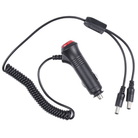 12-24V Car Cigarette Lighter Switch Plug to DC5.5x2.1mm Charger Spring Power Cable, Switch Plug