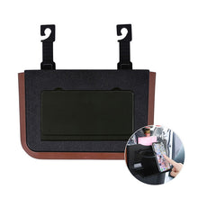 Load image into Gallery viewer, 929 Car Foldable Hanging Trash Can Storage Bin with Small Table, with Small Table Black, with Small Table Beige