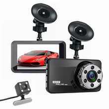 Load image into Gallery viewer, T638+ Car DVR USB Hidden Dual-lens Driving Recorder HD Reversing Video Monitor, T638+