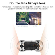 Load image into Gallery viewer, T638+ Car DVR USB Hidden Dual-lens Driving Recorder HD Reversing Video Monitor, T638+