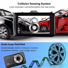 Load image into Gallery viewer, T638+ Car DVR USB Hidden Dual-lens Driving Recorder HD Reversing Video Monitor, T638+