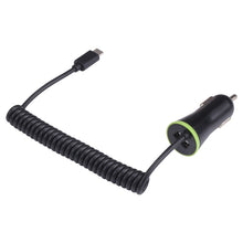 Load image into Gallery viewer, 17W 3.4A Mini USB Car Charger with USB-C / Type-C Spring Cable, USB-C / Type-C