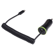 Load image into Gallery viewer, 17W 3.4A Mini USB Car Charger with 8 Pin Spring Cable, 8 Pin