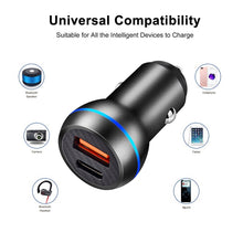 Load image into Gallery viewer, ACC-581 PD 20W + QC3.0 Type-C / USB-C + USB Fast Charging Car Charger, ACC-581