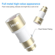 Load image into Gallery viewer, IVON CC33 36W 6A Dual QC 3.0 USB Full Metal Car Charger, CC33