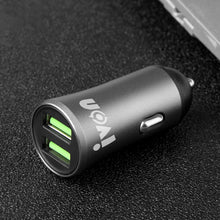 Load image into Gallery viewer, IVON CC26 5V 2.1A Dual USB Port Mini Car Charger, CC26 Black, CC26 Grey