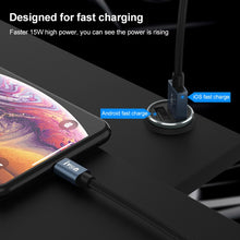 Load image into Gallery viewer, IVON CC37 15W 3.1A Dual USB Mini Car Charger + 1m USB to 8 Pin Fast Charge Data Cable Set, 8 Pin