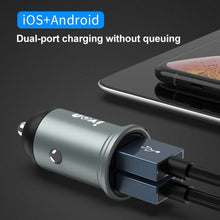Load image into Gallery viewer, IVON CC37 15W 3.1A Dual USB Mini Car Charger + 1m USB to 8 Pin Fast Charge Data Cable Set, 8 Pin