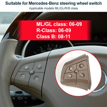 Load image into Gallery viewer, Car Left Side 5-button Steering Wheel Switch Buttons Panel 1648200010 for Mercedes-Benz W164, Left Driving, Left Side 5-button (Black), Left Side 5-button (Coffee), Left Side 5-button (Grey)