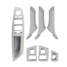 Load image into Gallery viewer, Car High Configuration Version Inside Doors Handle Pull Trim Cover 5141 7225 873 for BMW F10 F18, Left Driving, High Configuration Version (Black), High Configuration Version (Beige White), High Configuration Version (Grey)                             ...