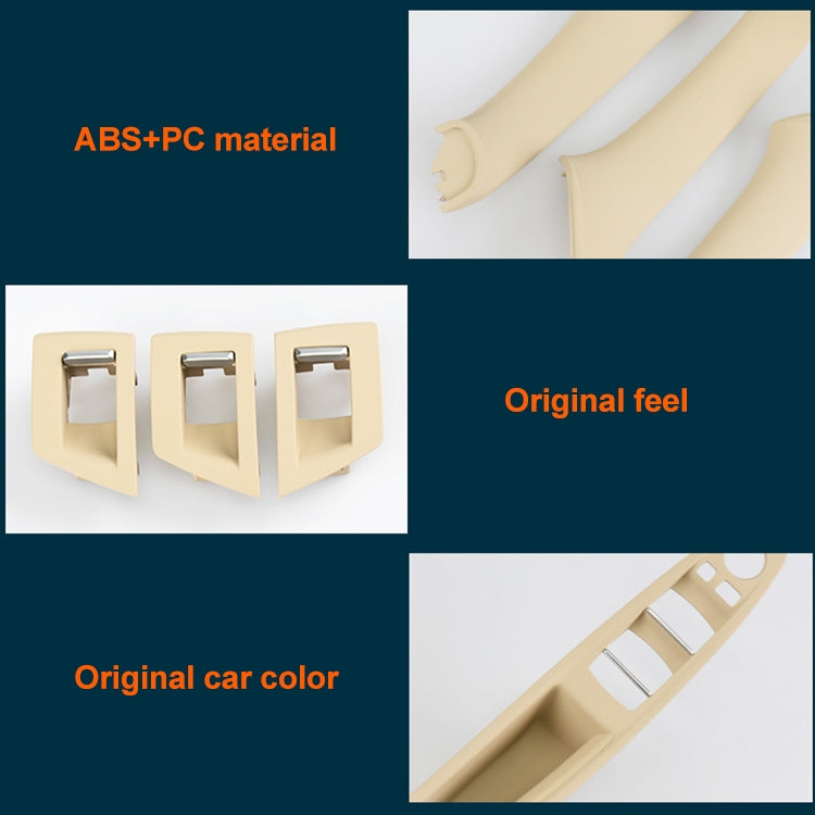 Car High Configuration Version Inside Doors Handle Pull Trim Cover 5141 7225 873 for BMW F10 F18, Left Driving, High Configuration Version (Black), High Configuration Version (Beige White), High Configuration Version (Grey)                             ...