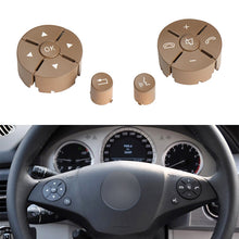 Load image into Gallery viewer, 1 Pair Car Steering Wheel Switch Buttons Panel for Mercedes-Benz W204 2007-2014, Left Driving, 1 Pair (Black), 1 Pair (Grey), 1 Pair (Beige), 1 Pair (Brown)