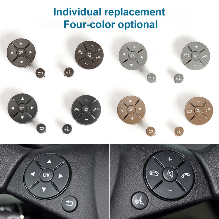 Car Right Side Steering Wheel Switch Buttons Panel for Mercedes-Benz W204 2007-2014, Left Driving, Right Side (Grey), Right Side (Beige), Right Side (Brown), Right Side (Black)