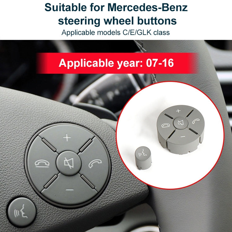 Car Right Side Steering Wheel Switch Buttons Panel for Mercedes-Benz W204 2007-2014, Left Driving, Right Side (Grey), Right Side (Beige), Right Side (Brown), Right Side (Black)